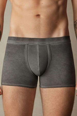 Boxer Intimissimi Natural Fresh Cotton Hombre Negras | ZGOAX6290