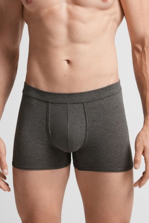 Boxer Intimissimi Natural Fresh Cotton Hombre Gris Oscuro | YUIEA7490