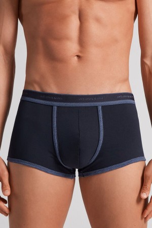 Boxer Intimissimi Superior Cotton With Logo Hombre Azules Azules | YHVFL4187