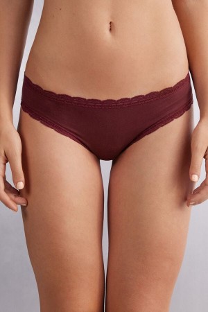 Bragas Intimissimi Cotton And Lace Mujer Rojas | RTCMA9610