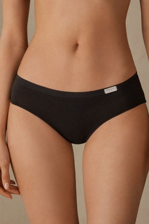 Bragas Intimissimi Cozy Cotton Mujer Negras | XDKQV4695