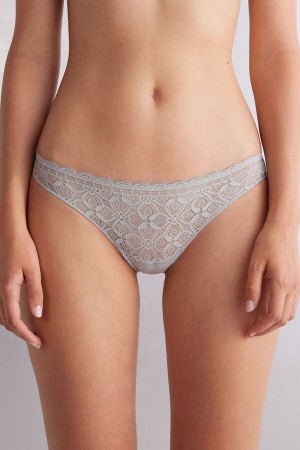 Bragas Intimissimi Lace And Microfiberzilian Mujer Gris | QHOTE5780