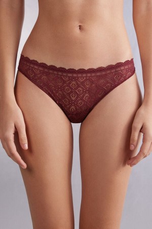 Bragas Intimissimi Lace And Microfiberzilian Mujer Rojas | XLQGM0192