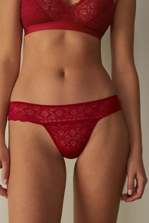 Bragas Intimissimi Lacezilian Mujer Rojas | ZBEAD5908