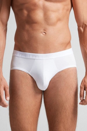 Bragas Intimissimi Microfiber Logo Detail Hombre Blancas | GDRMJ2135