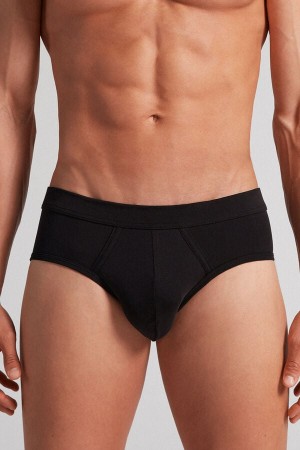 Bragas Intimissimi Natural Fresh Cotton Hombre Negras | QCGNL8213