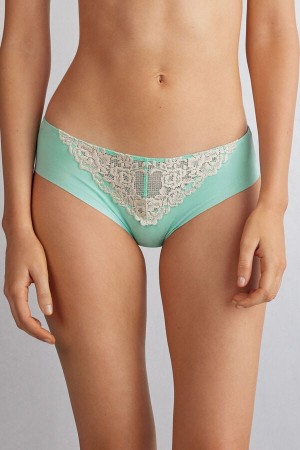 Bragas Intimissimi Pretty Flowers Seamless Cotton Mujer Verde Blancas | HPTQG5401