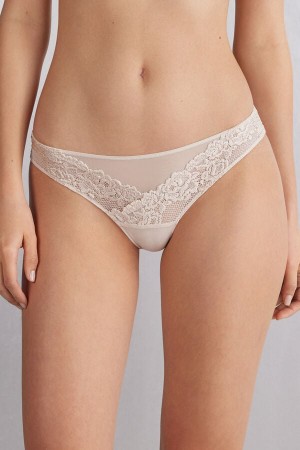 Bragas Intimissimi Pretty Flowerszilian Mujer Creme Rosas | XUGCH8296