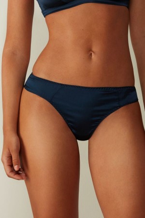 Bragas Intimissimi Silk Cheeky Mujer Azules | YHBGU6021