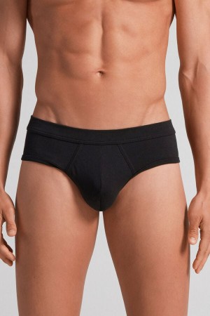 Bragas Intimissimi Superior Cotton Hombre Negras | DAZTF9387