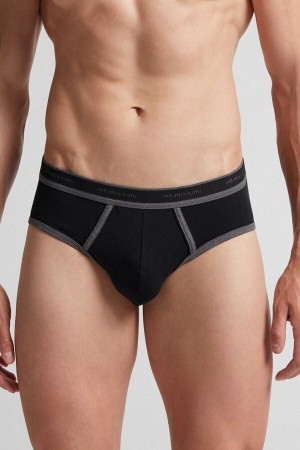 Bragas Intimissimi Superior Cotton Logo Hombre Negras Gris Oscuro | DYWFJ2596