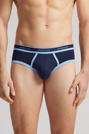 Bragas Intimissimi Superior Cotton Logo Hombre Azul Marino | UOGJS6342