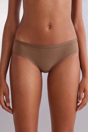 Bragas Intimissimi Ultralight Cotton Mujer Beige Oscuro | USXLV5746