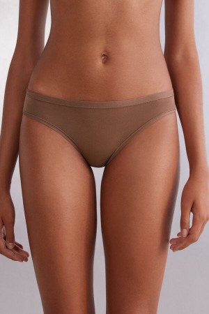 Bragas Intimissimi Ultralight Cottonzilian Mujer Beige Oscuro | WZYBK0741