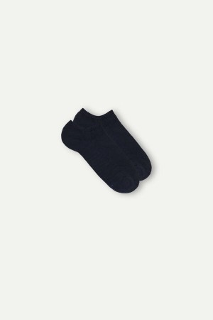 Calcetines Intimissimi No-Show Terrycloth Hombre Azules | SROFP3128