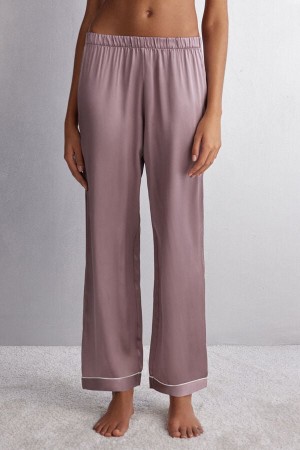 Pantalon Intimissimi Silk Satin Mujer Rosas | XJKLC2347