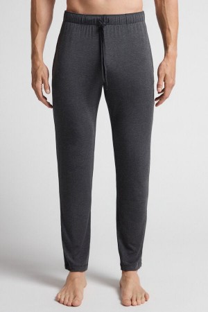 Pantalones Intimissimi Silk And Modal Hombre Gris Oscuro | BAXSR0756