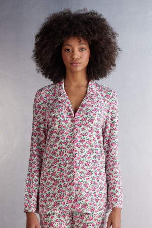 Pijama Intimissimi Life Is A Flower Button Up Modal Mujer Multicolor | LKQHI2937