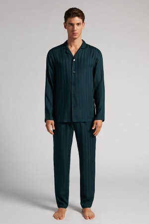 Pijama Intimissimi Modal Set Hombre Verde Oscuro | QESFO5081