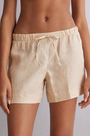 Short Intimissimi Linen Cloth Mujer Beige | XNDBL6309