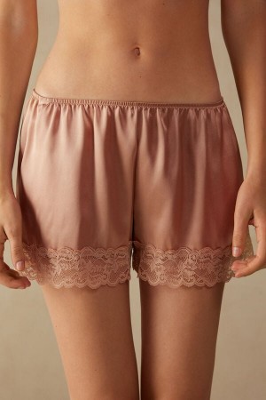 Short Intimissimi Silk Mujer Rosas | VJSNE7390