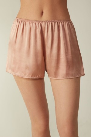 Short Intimissimi Smooth Silk-Satin Mujer Rosas | ELHTM4631