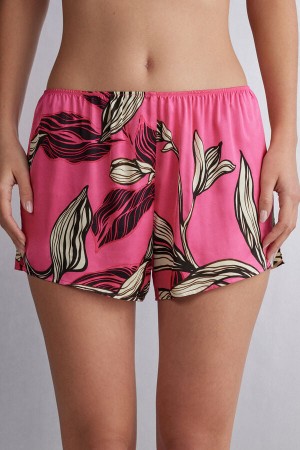 Short Intimissimi Sweet Like Sugar Viscose Satin Mujer Rosas | BOMWP3021