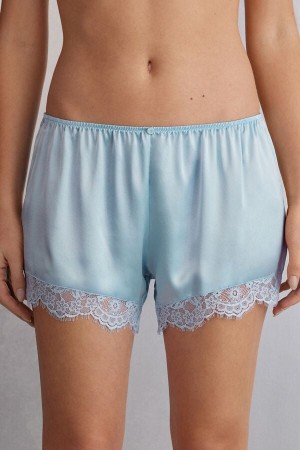 Short Intimissimi The Most Romantic Season Silk Mujer Azules | IFYBT7261