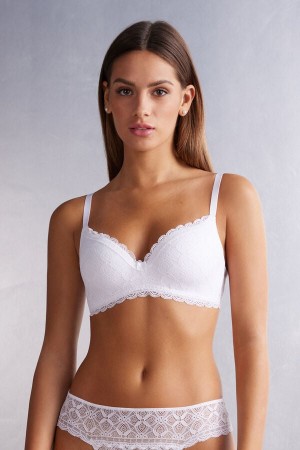 Sujetador Intimissimi Adele Triangle Lace Mujer Blancas | LIBJO0476