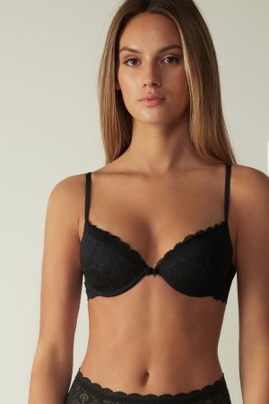 Sujetador Intimissimi Bellissima Push-Up Lace Mujer Negras | UOLNP4615