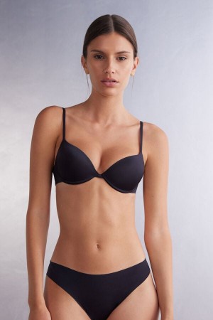 Sujetador Intimissimi Bellissima Push-Up Ultralight Microfiber Mujer Negras | ZOBDL6859