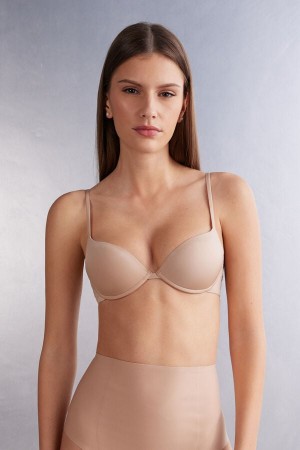 Sujetador Intimissimi Bellissima Push-Up Ultralight Microfiber Mujer Naranjas Beige | DYZPR4256