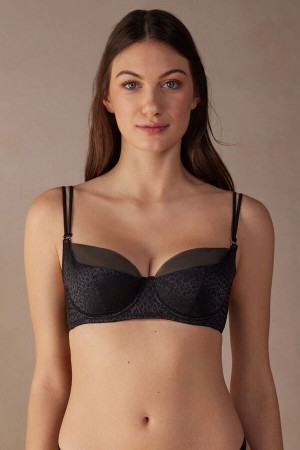 Sujetador Intimissimi Cool Minimal Demi Mujer Negras | HJITS7241