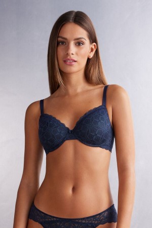 Sujetador Intimissimi Francesca Balconette Lace Mujer Azules | MEHFP9078