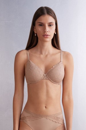 Sujetador Intimissimi Francesca Balconette Lace Mujer Naranjas Beige | AYKHP1870