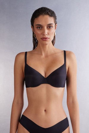 Sujetador Intimissimi Francesca Ultimate Balconette Mujer Negras | XDFQK1987