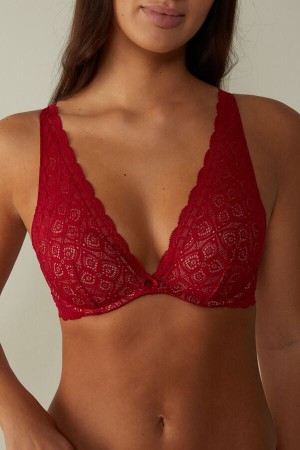 Sujetador Intimissimi Giorgia Balconette Lace Mujer Rojas | HPBNK0367