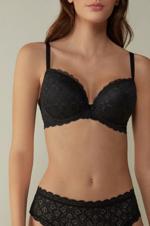 Sujetador Intimissimi Irina Balconette Lace Mujer Negras | HXLAQ4983