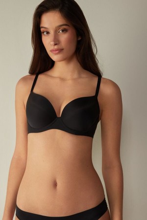 Sujetador Intimissimi Irina Microfiber Balconette Mujer Negras | AMCJR2876