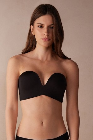 Sujetador Intimissimi Laura Bandeau Ultralight Microfiber Mujer Negras | ESCQI4532