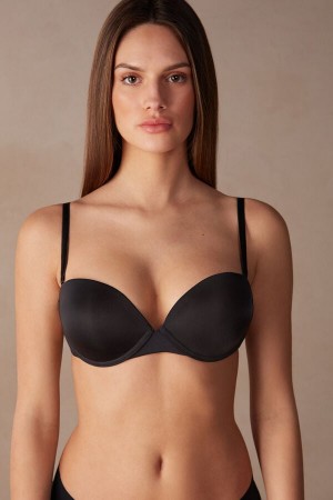 Sujetador Intimissimi Multi-Functional Anna Balconette Ultralight Microfiber Mujer Negras | QUBPM9854