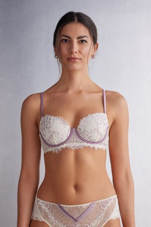 Sujetador Intimissimi Secret Garden Sofia Balconette Mujer Amarillo Claro | WUXEB8530