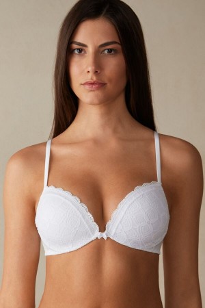 Sujetador Intimissimi Silvia Push-Up Lace Mujer Blancas | XTZDS2917