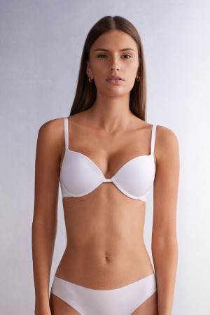 Sujetador Intimissimi Simona Super Push-Up Ultralight Microfiber Mujer Blancas | DKOMU9021