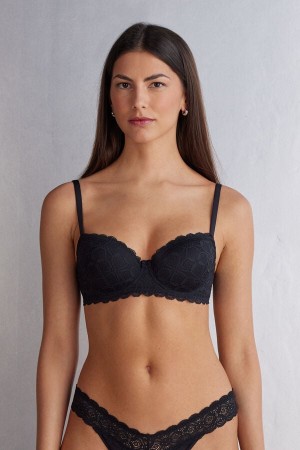 Sujetador Intimissimi Sofia Balconette Lace Mujer Negras | HMLFD7349