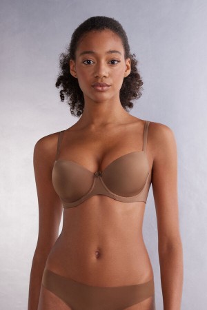 Sujetador Intimissimi Sofia Natural Lift Balconette Ultralight Microfiber Mujer Beige Oscuro | ZIREW9603