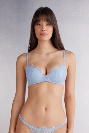 Sujetador Intimissimi The Most Romantic Season Gioia Super Push-Up Mujer Azules | DNRMB5138