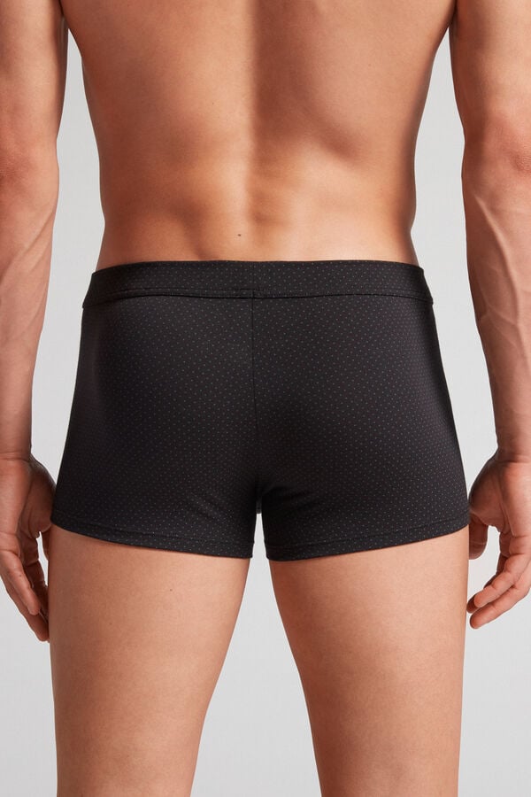 Boxer Intimissimi Micro Dot Natural Fresh Supima® Cotton Hombre Negras | THWSY5187