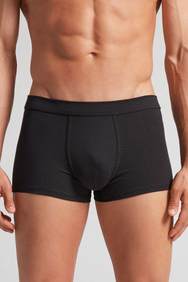 Boxer Intimissimi Micro Dot Natural Fresh Supima® Cotton Hombre Negras | THWSY5187