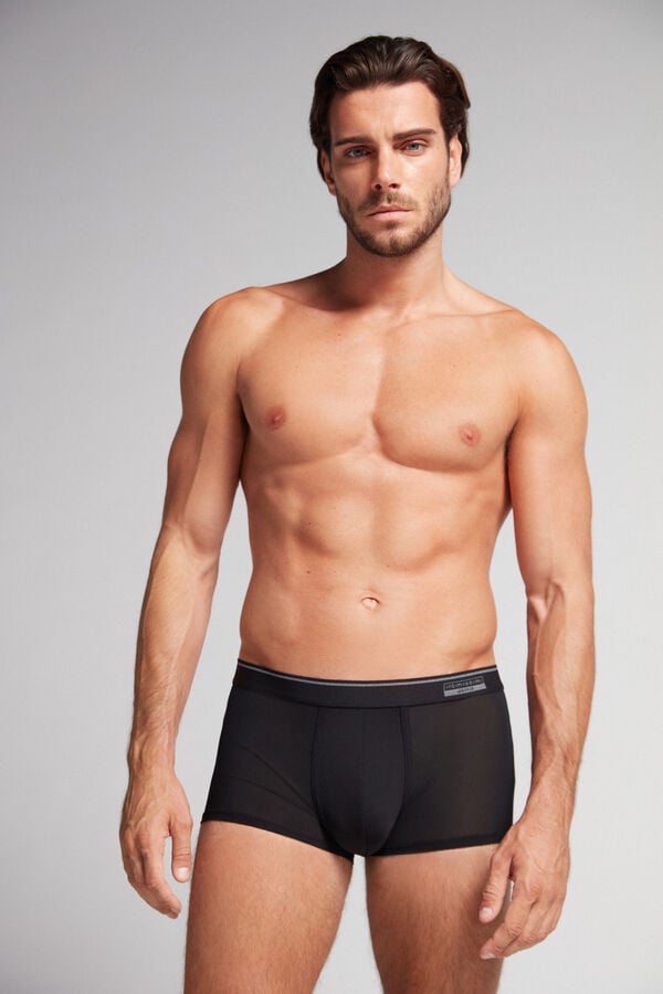 Boxer Intimissimi Super Fresh Micro-Mesh Hombre Negras | NOFSA7349